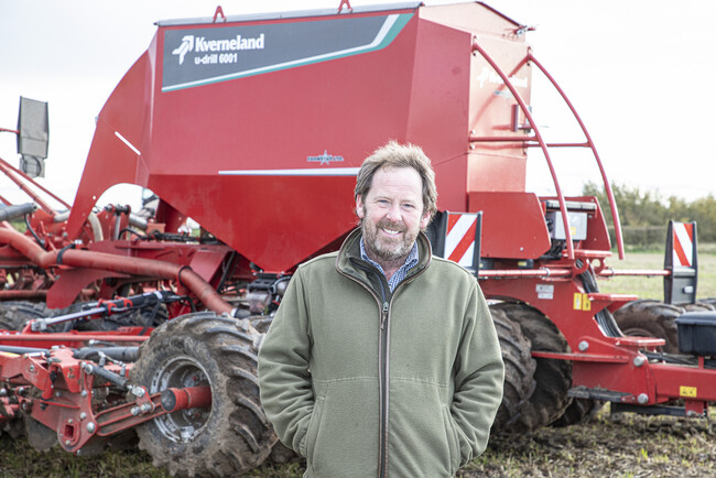 Julian Floyd 6m Kverneland u-drill customer UK